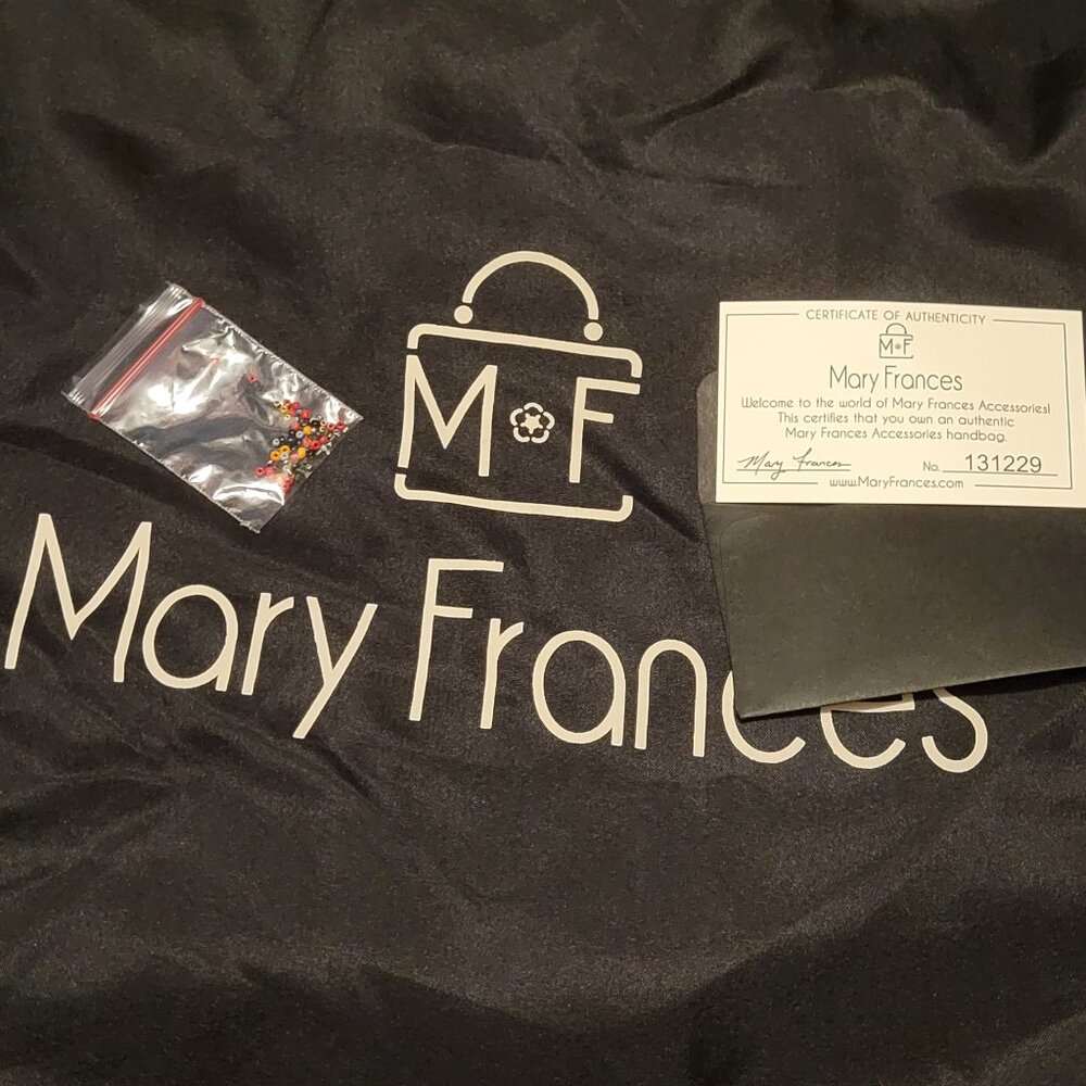 Mary Frances Black Beaded Car-Shaped Evening Bag with Multicolor Embellishments - Picture 6 of 11